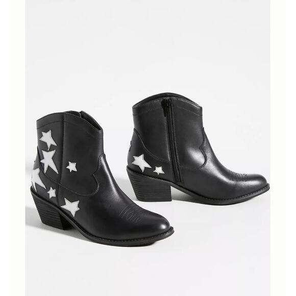 Seychelles Shoes - Seychelles Womens Under The Stars Cowboy Leather Ankle Boots Black Size US 7